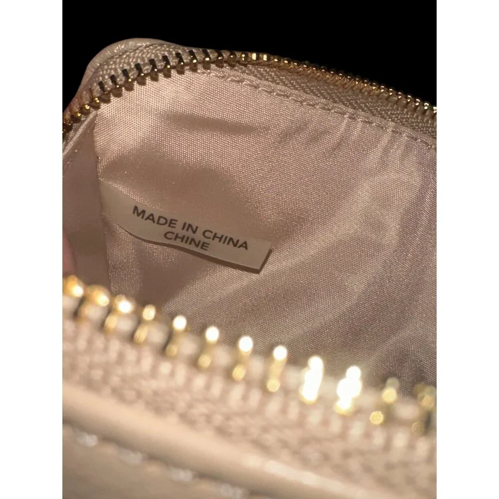 Coach Madison Double Zip Wristlet 51221 Pink Pearlescent OP Art Canvas Wallet - Picture 9 of 9